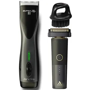 Andis Supra ZR II CeramicEdge Blade Clipper    reSURGE Wet / Dry Titanium Foil Shaver Kit