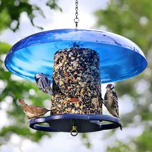 Duncraft Blue Baffled Seed Cylinder Feeder