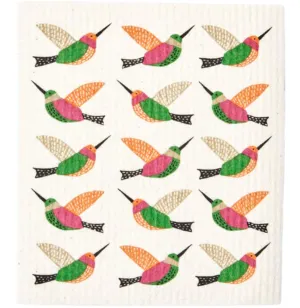 Hummingbirds Blu Swedish Dish Cloths – Set of 2