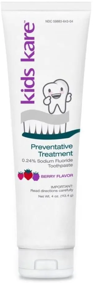 Kids Kare™ 0.24% Neutral Sodium Fluoride Toothpaste; Berry Flavor