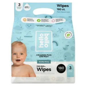 Organic Baby Wipes Unscented 180 Count By Hello Bello