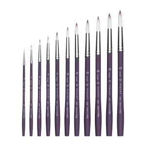 PANART TWO TONE SYNTHETIC FLAT SH BRUSH PACK 6621-6