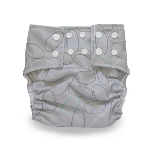 PLUM Reusable Cloth Nappy & Bamboo Liner - Grey Pebble