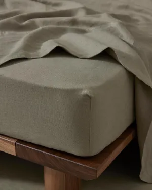 Ravello Linen Fitted Sheet | Queen