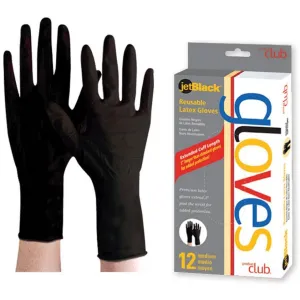 Reusable Gloves-Jet Black-12 CT