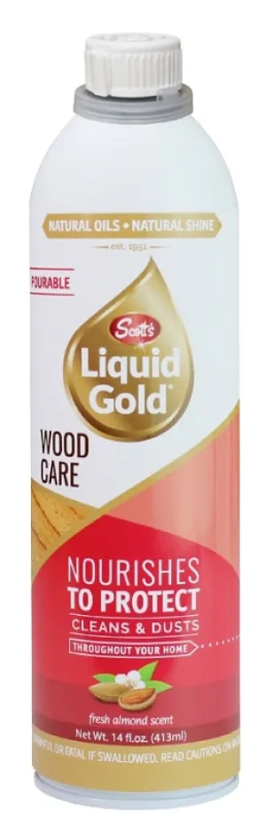 Scott's Liquid Gold 10018 Wood Cleaner and Preservative, 14 oz, Liquid, Almond, Amber :EA: QUANTITY: 1