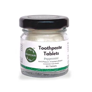 Toothpaste Tablets Anti-Plaque, Fluoride Free Peppermint (60 Tabs)