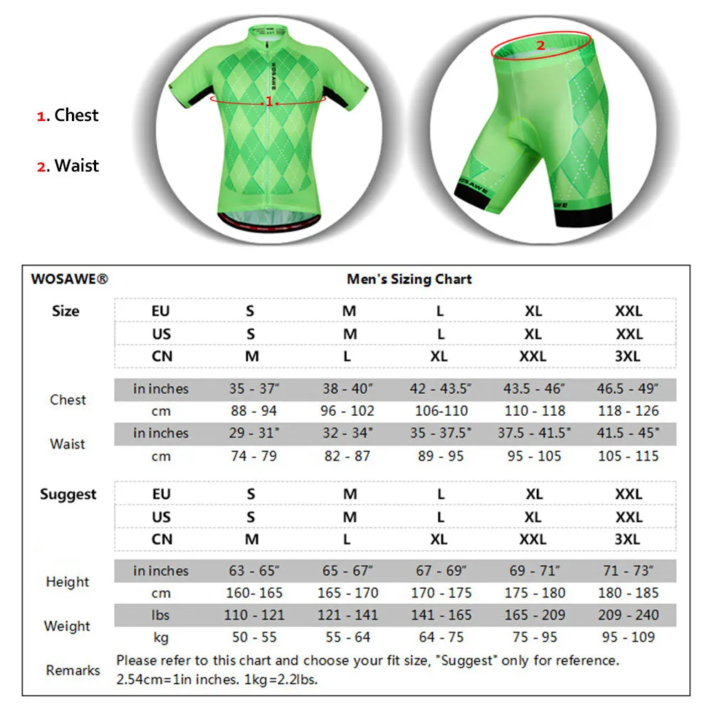 Unisex Breathable Comfortable Short Sleeve Cycling Clothing Set