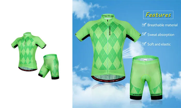 Unisex Breathable Comfortable Short Sleeve Cycling Clothing Set