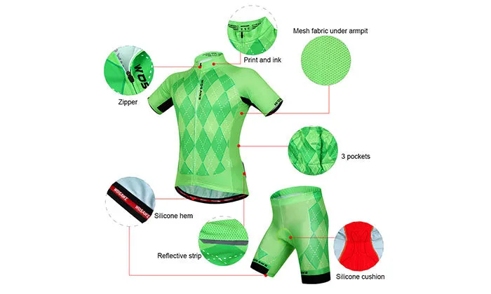 Unisex Breathable Comfortable Short Sleeve Cycling Clothing Set