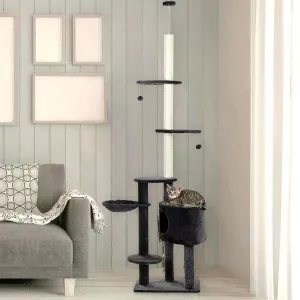 Vertical Cat Tree Condo Tower Grey