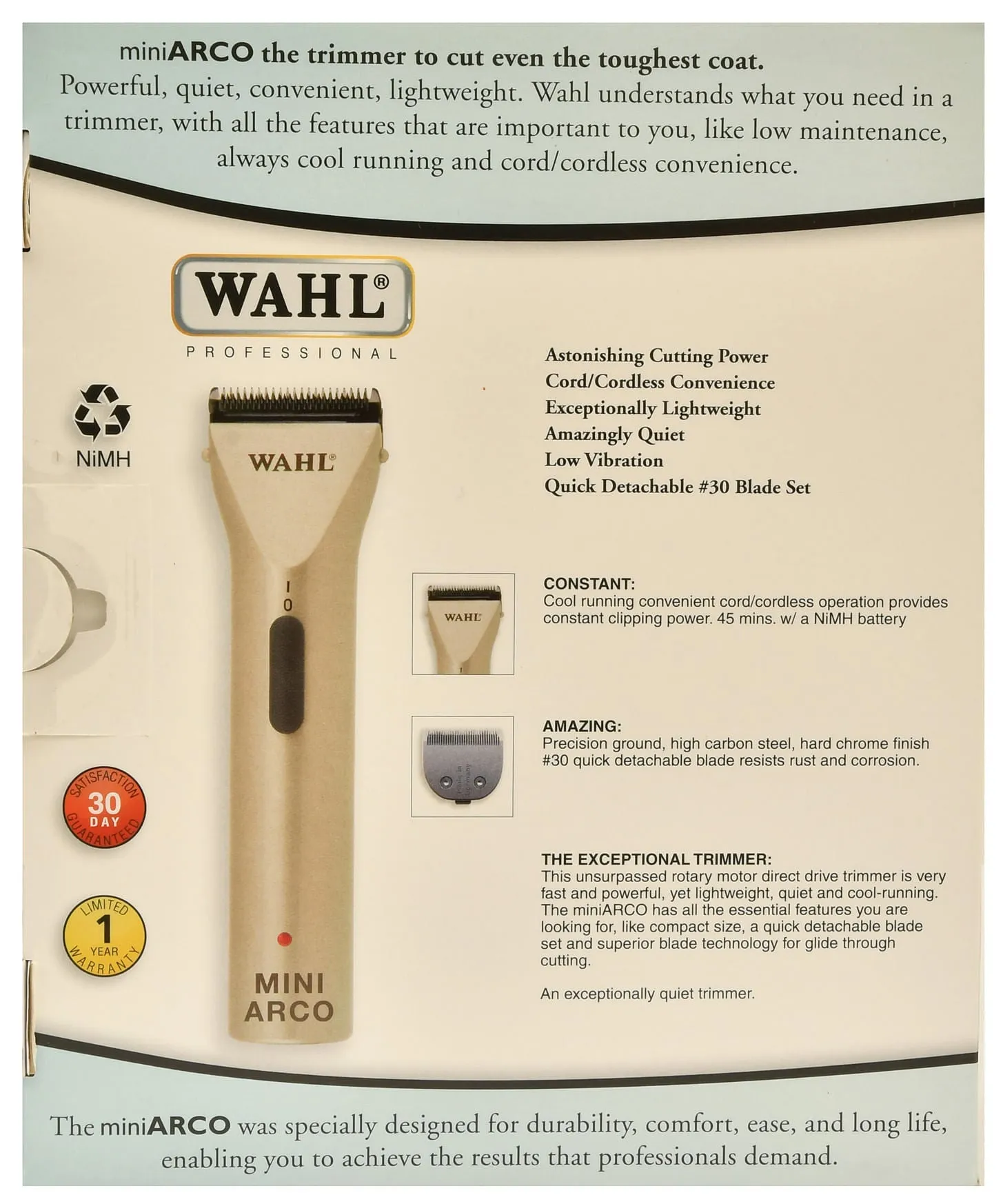 Wahl Mini Arco Trimmer (& Replacement Blades)