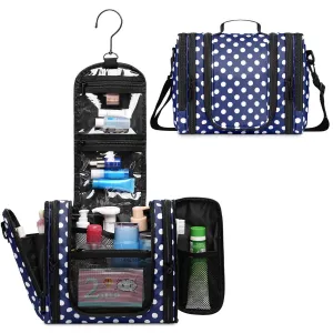 WF5016 Polka Dots Expandable Hanging Toiletry Bag